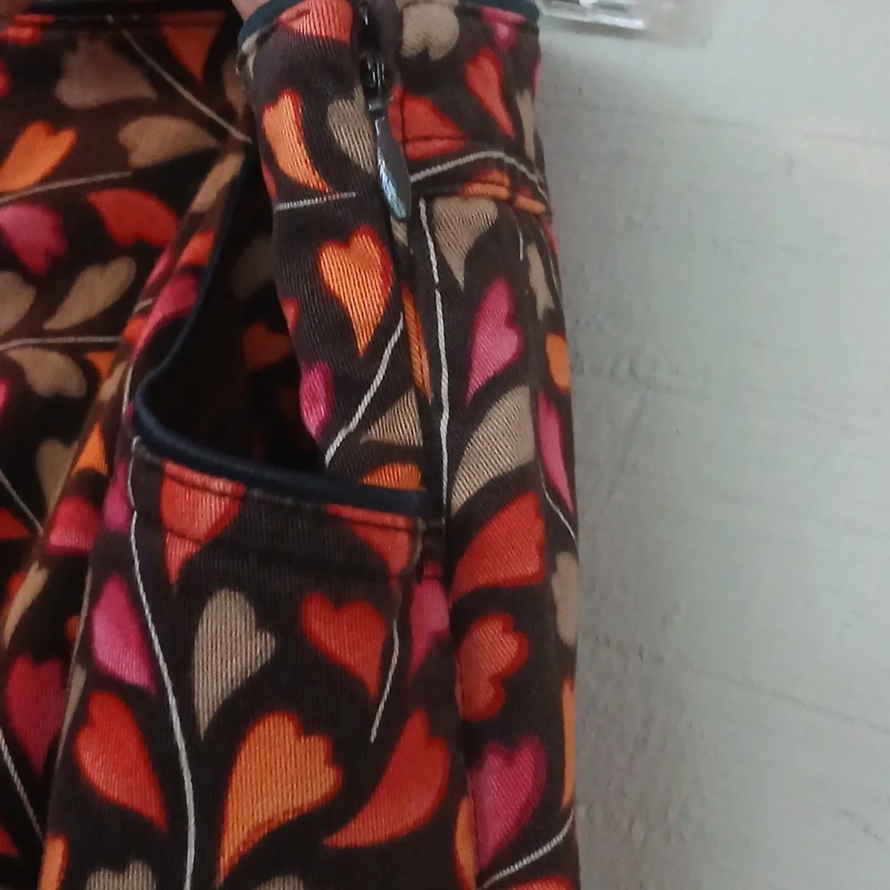 Talbots Leaf Heart Print Chocolate Brown Casual Skirt With Pockets Size 18 - Picture 7 of 10